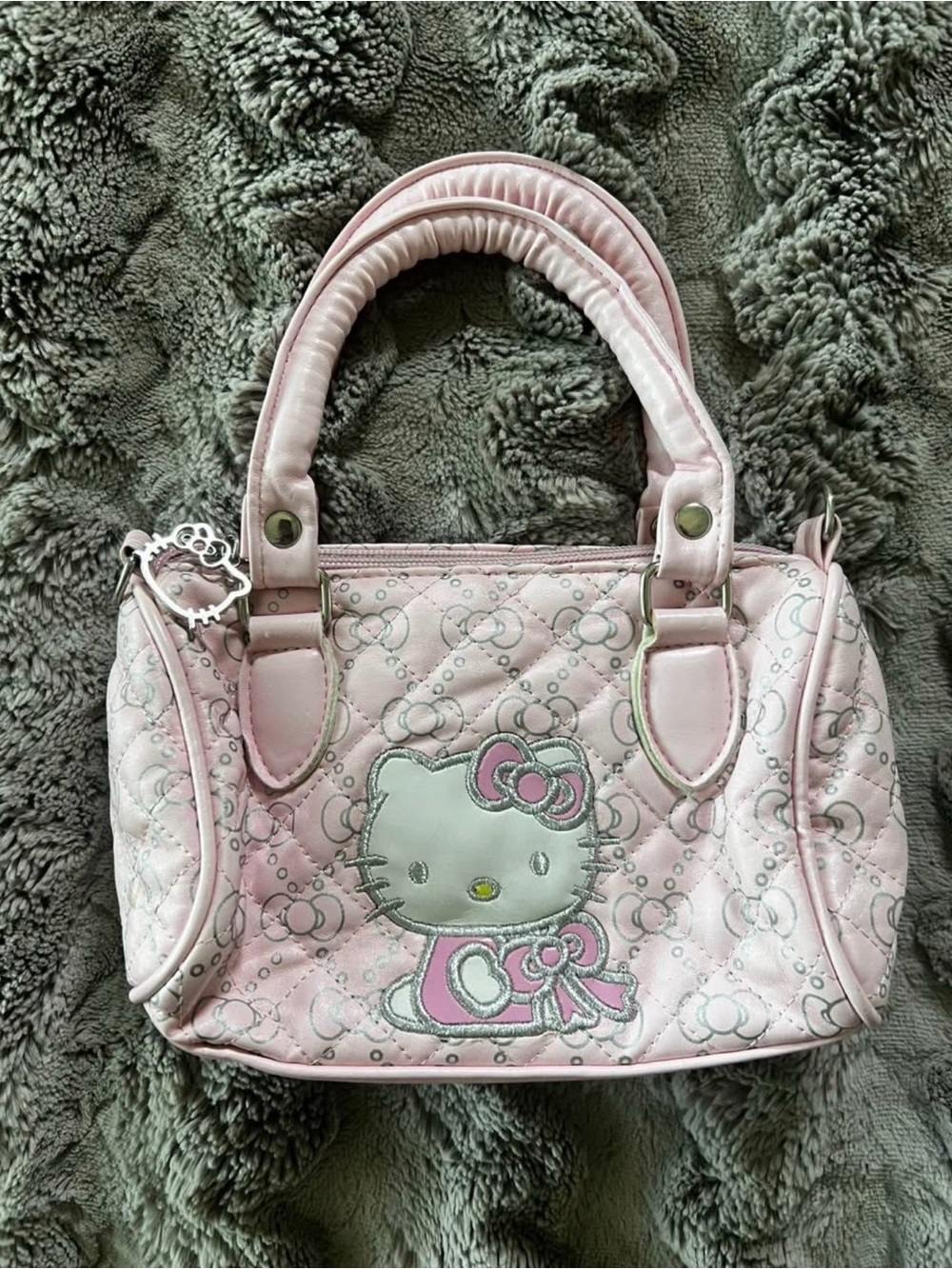 Y2K Hello Kitty Quilted Pink Satchel Bag